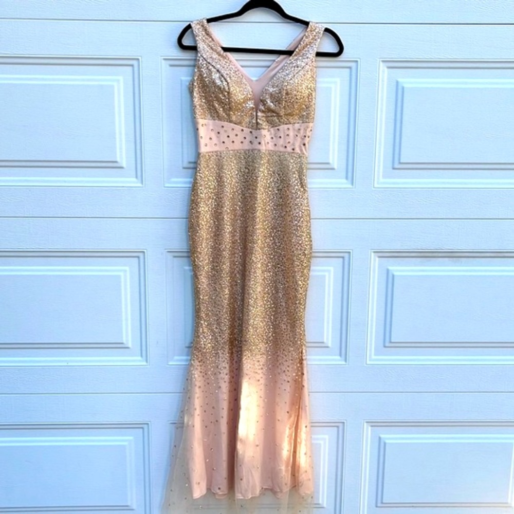 Sequin Bodycon Semi-Formal Gown